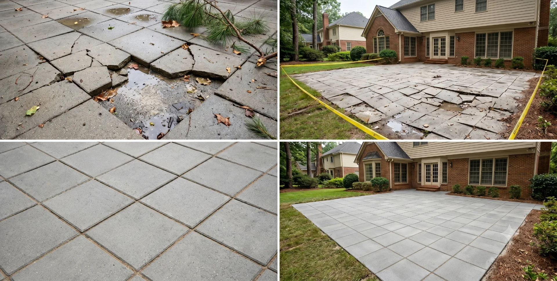 Concrete tile repair — storm damage